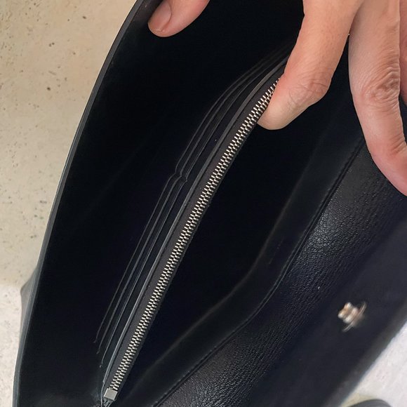 RARE Céline 2017 Black Folded Clutch with Removable Strap | Pheobe Philo Era - Picture 6 of 9